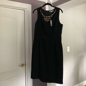 Banana Republic Black Dress with Bling 10 NWT